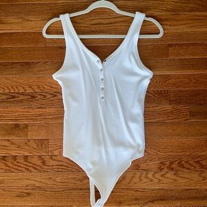 Abercrombie and Fitch ribbed  white body suit